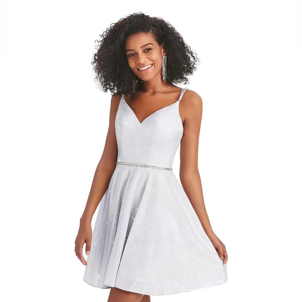 Silver Homecoming Dress